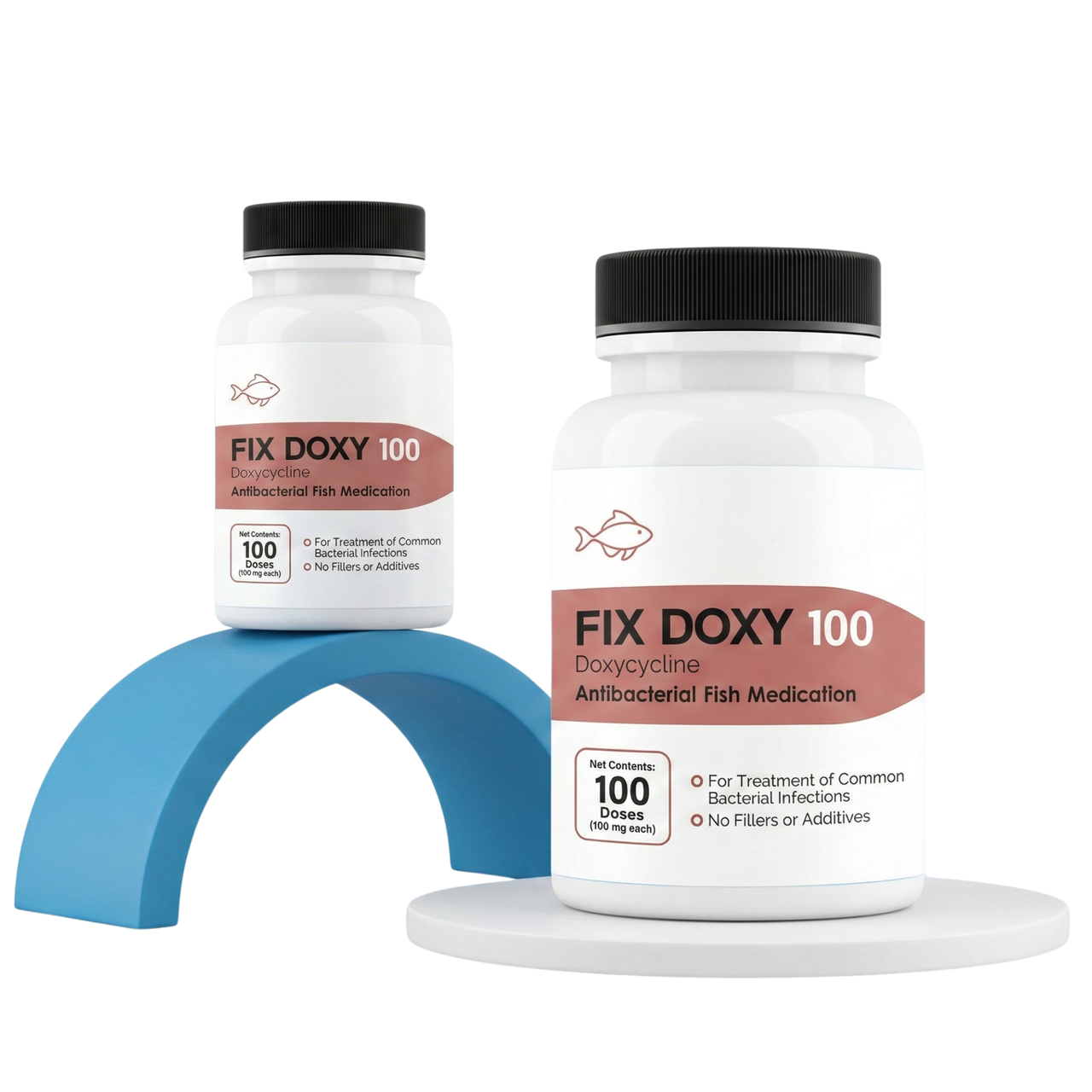 Fish Doxy (Doxycycline) 100 mg 100 Capsules Fish Antibiotics - 2 Pack